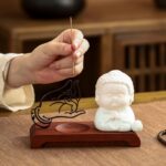 Zen Buddha Hand Incense Stick Stand - Ceramic Meditation Altar Decor
