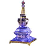 Illuminated Buddhist Crystal Stupa