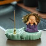 Zen Monk Figurine, Incense Stick Holder