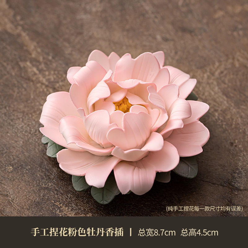 Handmade Peony Ceramic Incense Holder Handmade Peony Ceramic Incense Holder