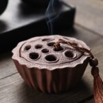 Antique-Style Lotus Pod Incense Burner